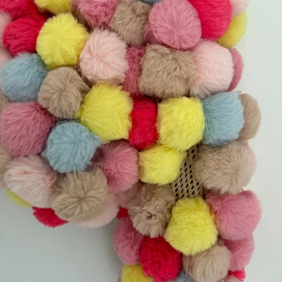 ❌SOLD❌Alice + Olivia Fawn Pompom Cropped Jacket XS/S Multicolor Cardigan Ribbed - Picture 15 of 15